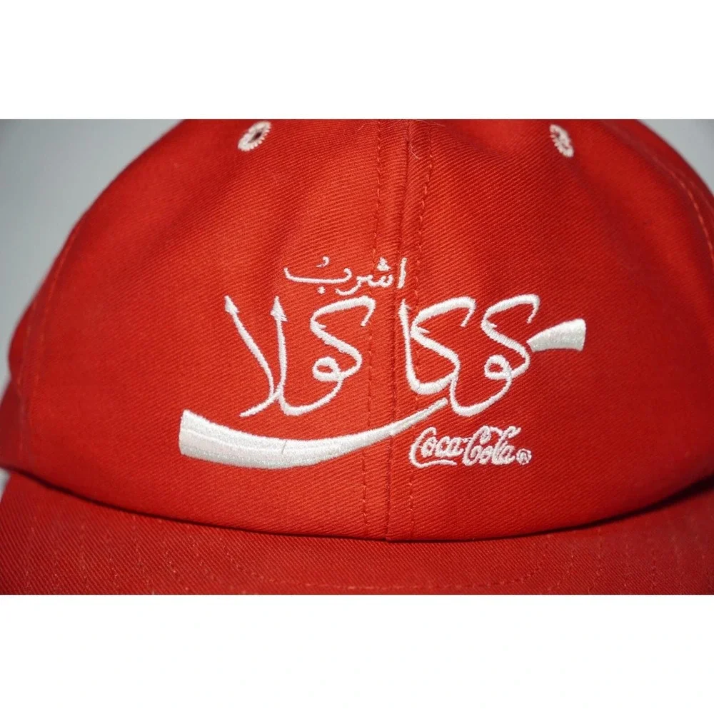 Vintage Morocco Coca Cola SnapBack Adjustable Hat Cap Red Made‎ In USA